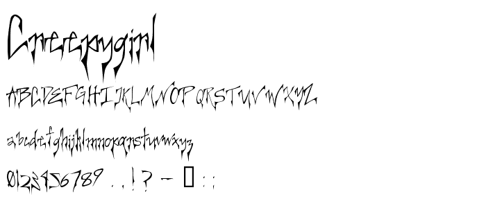 Creepygirl font