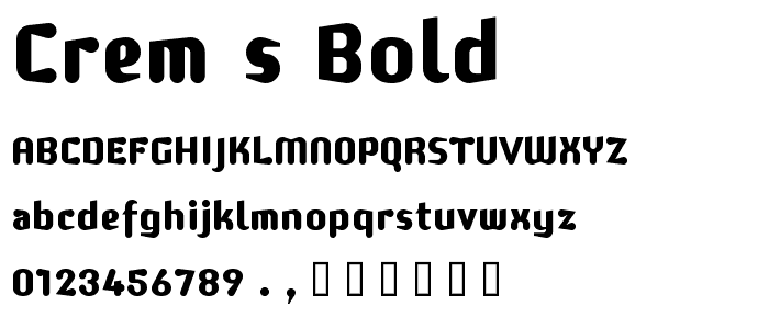 Crem S Bold font