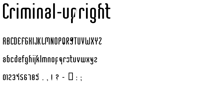 Criminal Upright font