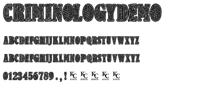 CriminologyDemo font