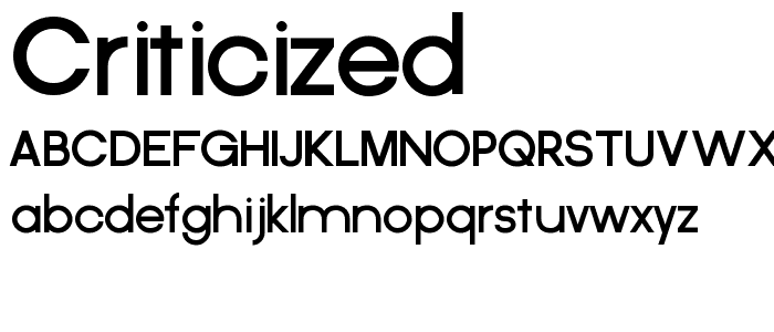 Criticized font