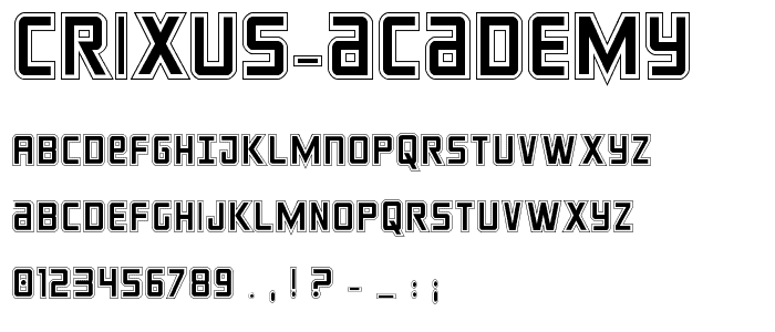 Crixus Academy font