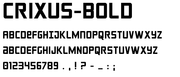 Crixus Bold font