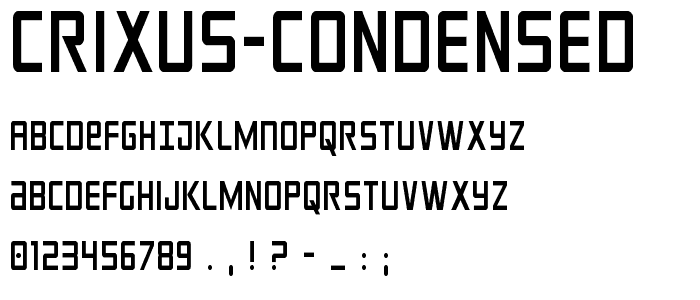 Crixus Condensed font