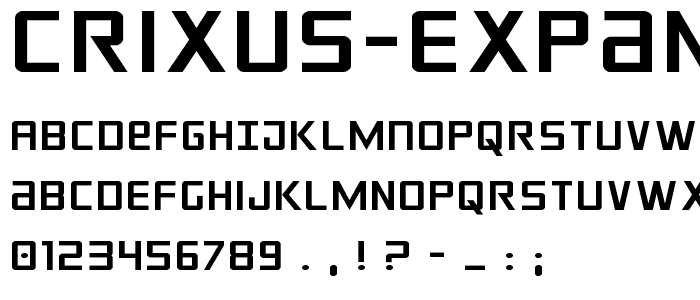 Crixus Expanded font