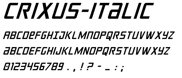 Crixus Italic font