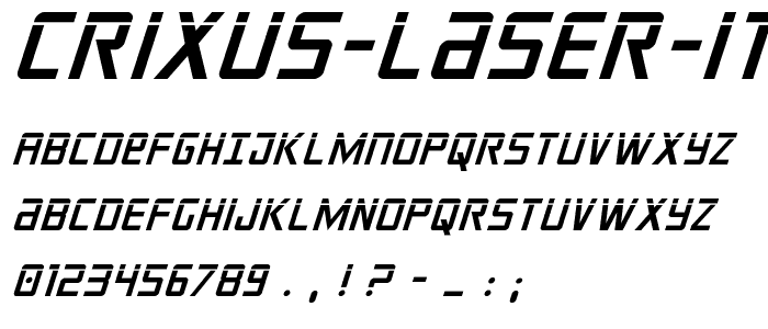 Crixus Laser Italic font
