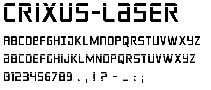 Crixus Laser font