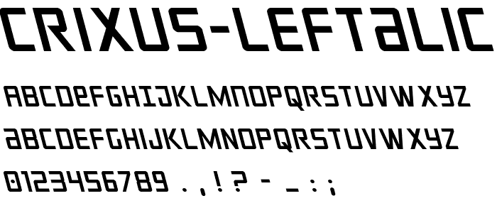 Crixus Leftalic font