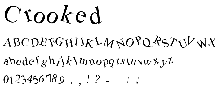 Crooked font