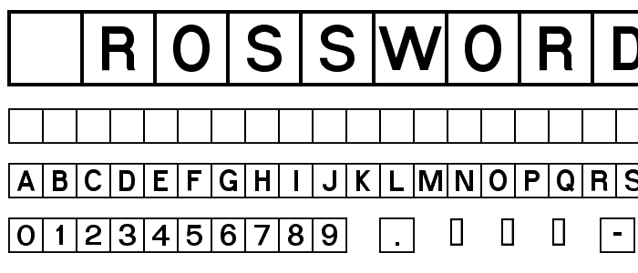 Crossword font