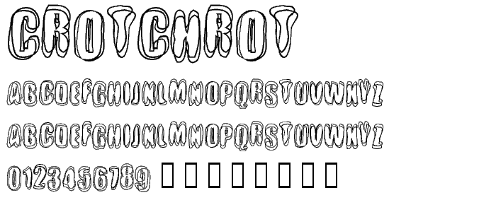 Crotchrot font