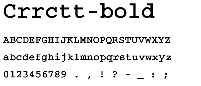 CrrCTT Bold font