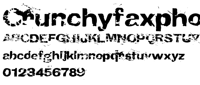 CrunchyFaxPhont font