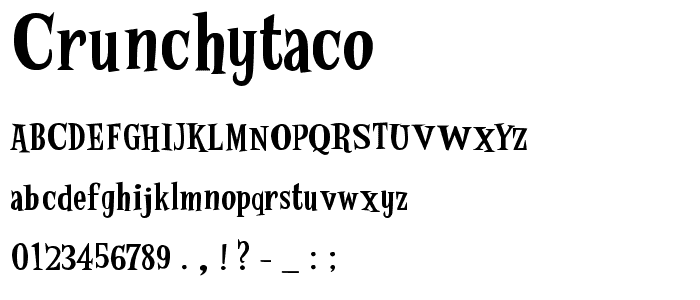 CrunchyTaco font