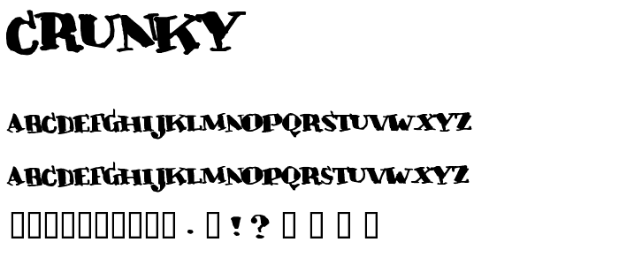 Crunky font