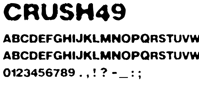 Crush49 font