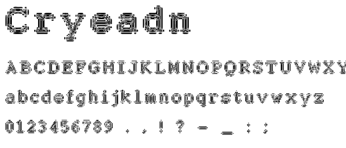 Cryeadn font