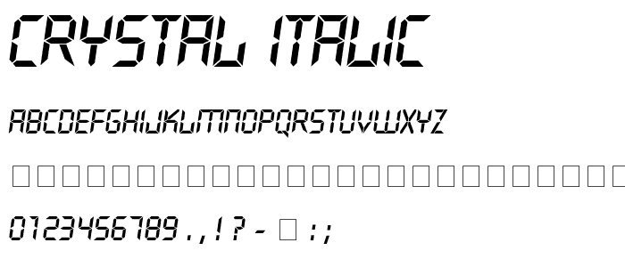 Crystal Italic font