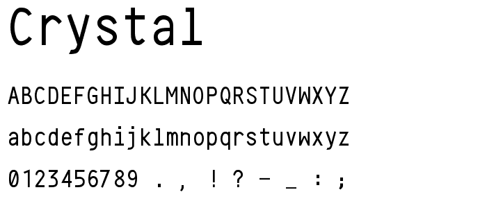 Crystal font