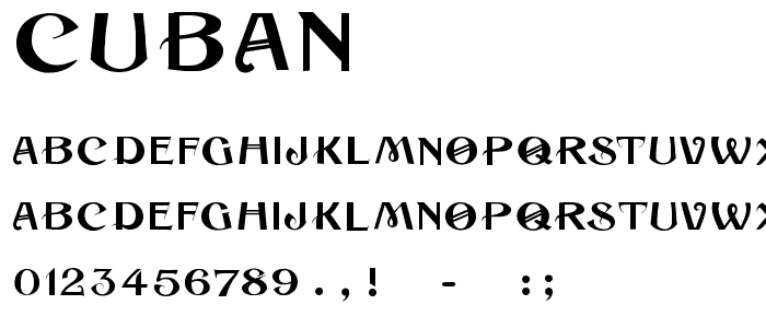 Cuban font