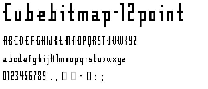 Cubebitmap 12point font