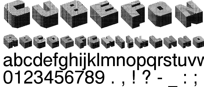 Cubefont font