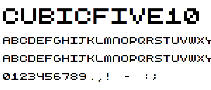 CubicFive10 font