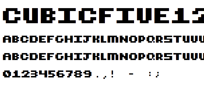 CubicFive12 font