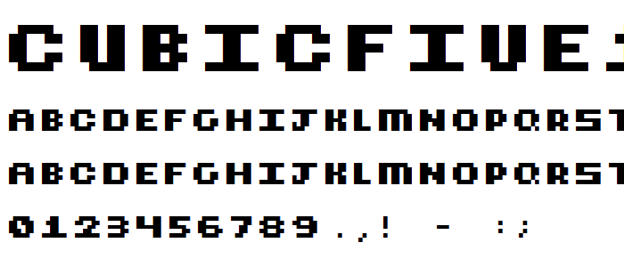 CubicFive18 font