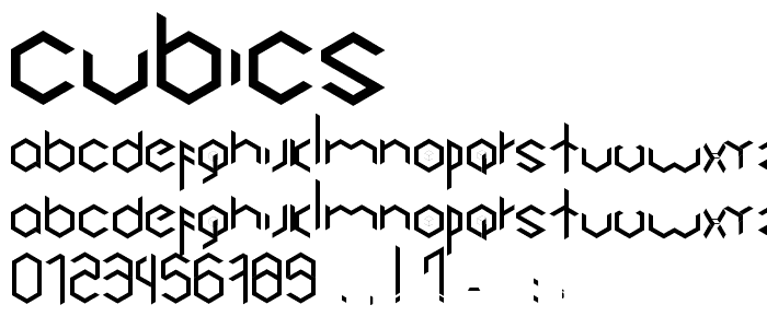 Cubics font