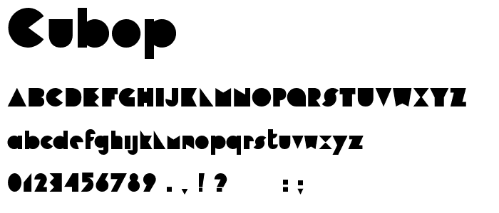 Cubop font