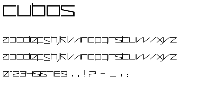 Cubos font