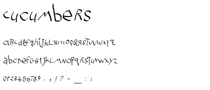 Cucumbers font