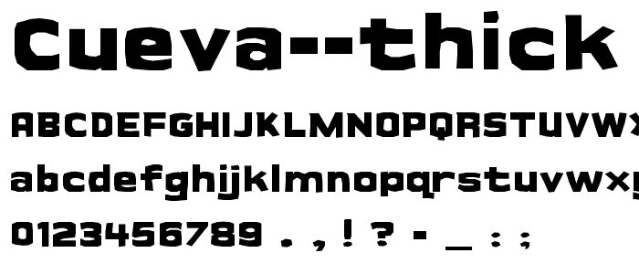 Cueva Thick font