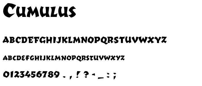 Cumulus font