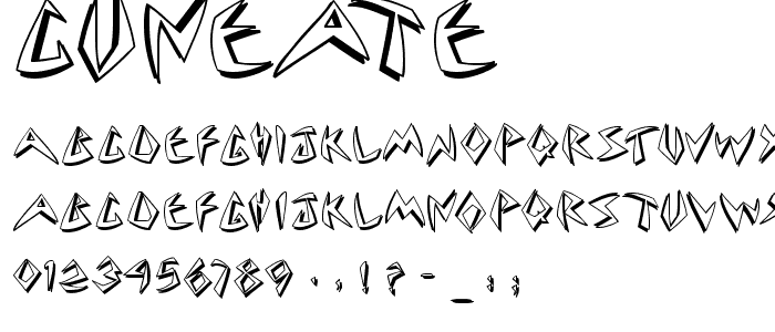 Cuneate font