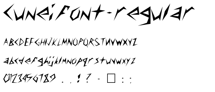 CuneiFont Regular font