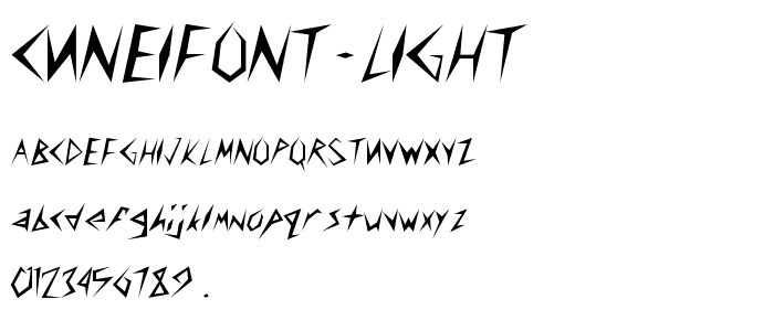 CuneiFont-Light police