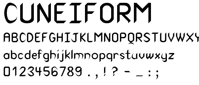 Cuneiform font