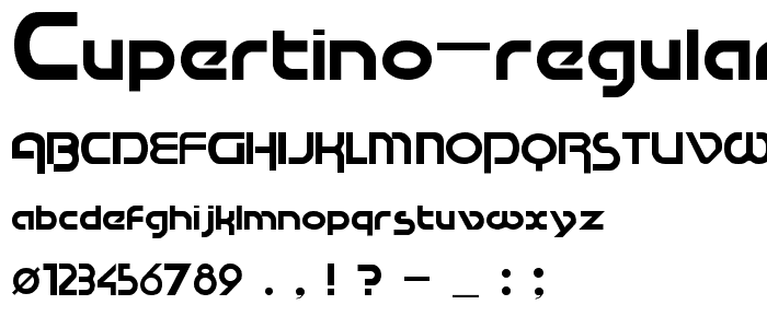 Cupertino Regular font