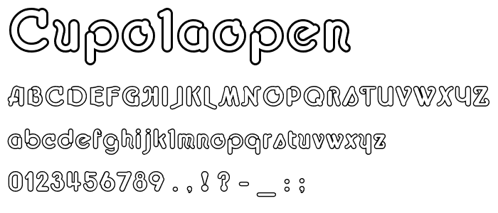 Cupolaopen font