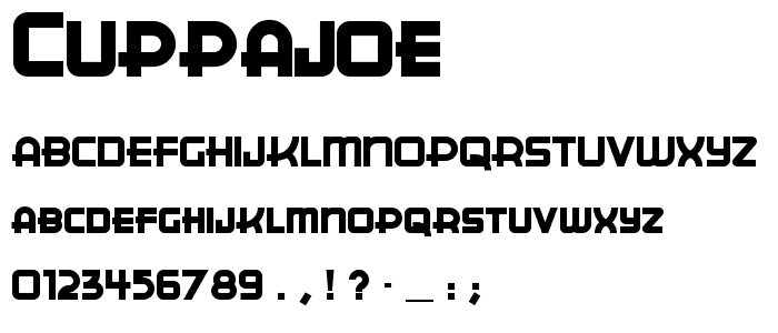 CuppaJoe font