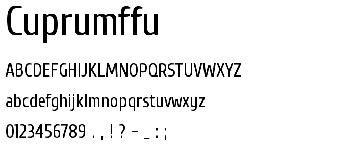 CuprumFFU font