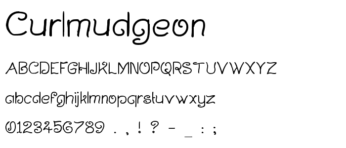 Curlmudgeon font