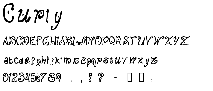 Curly font