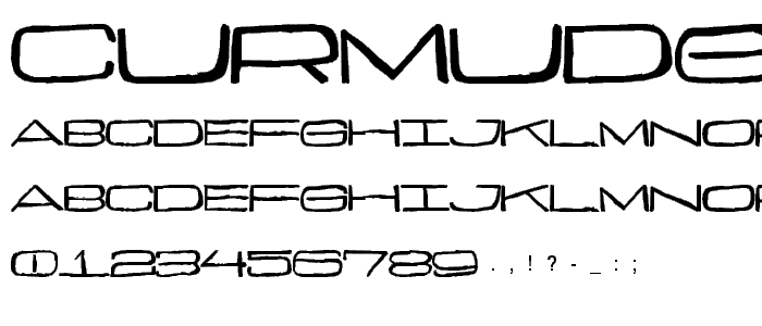 Curmudgeonly font