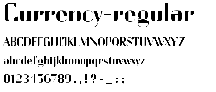 Currency-Regular font