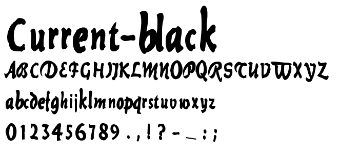 Current-Black font