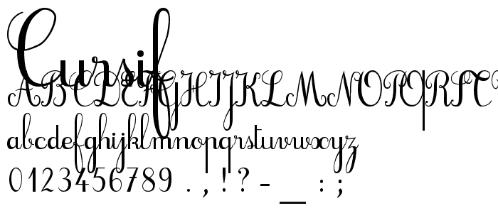 Cursif font